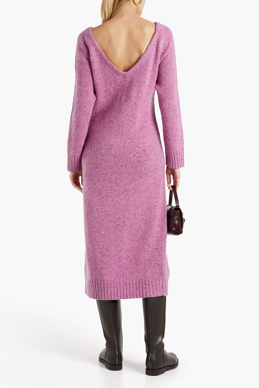 RHODE Juno mélange wool-blend midi dress