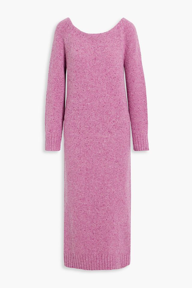 Juno mélange wool-blend midi dress