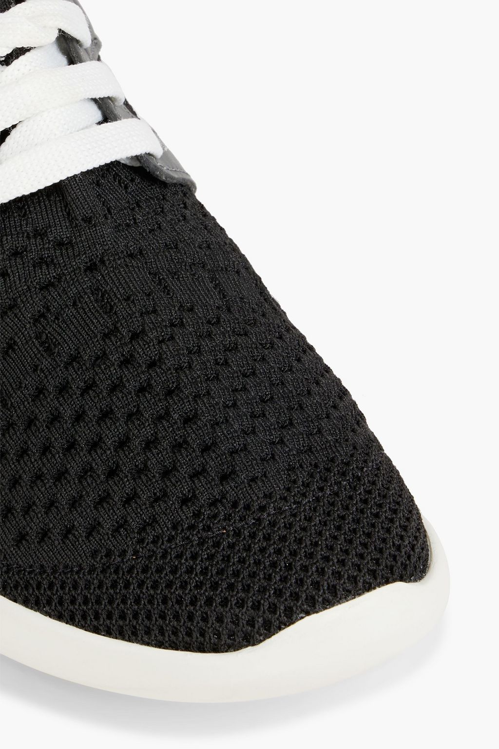 BALLY 가죽 트리밍 스트레치 니트 하이탑 스니커즈