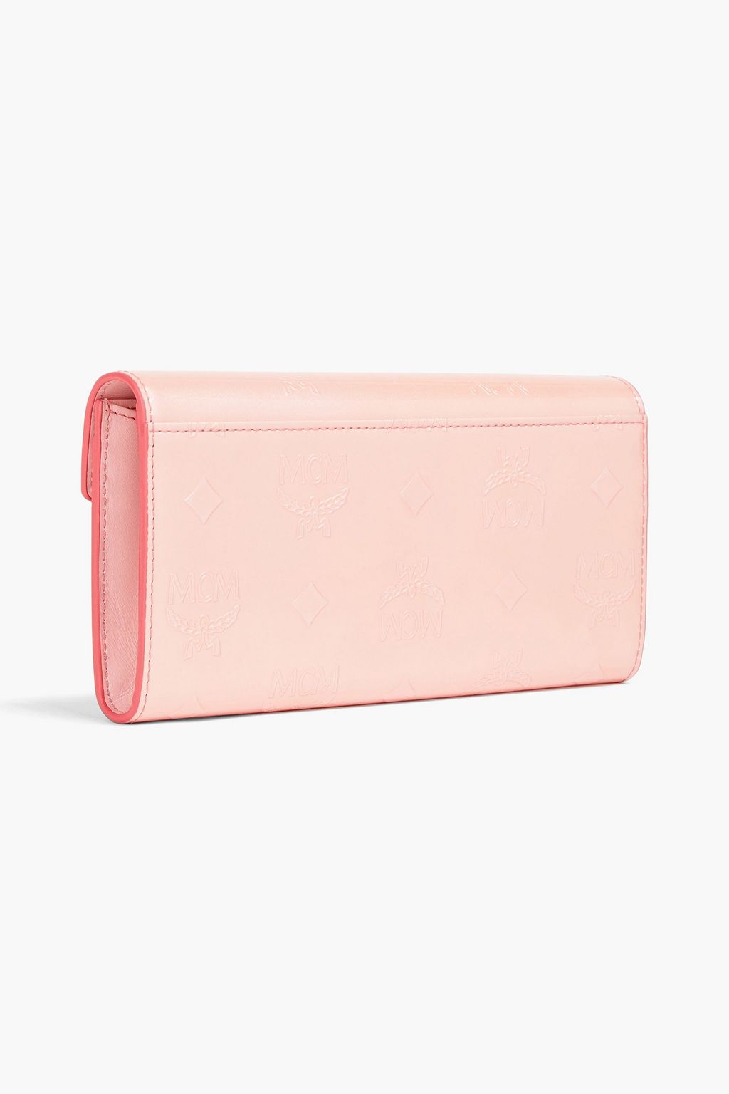 MCM Logo-embossed glossed-leather wallet