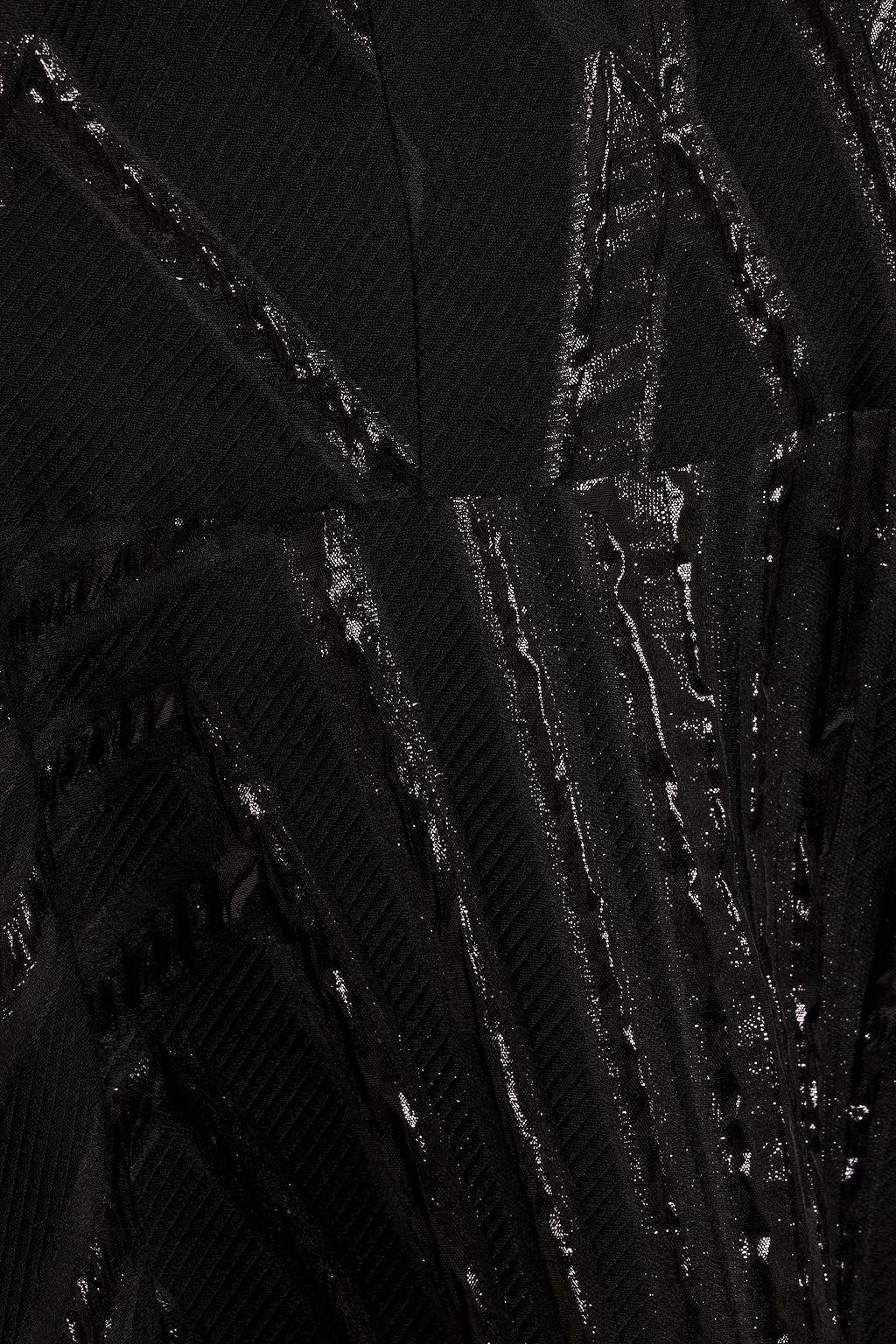 LELA ROSE Metallic fil coupé dress