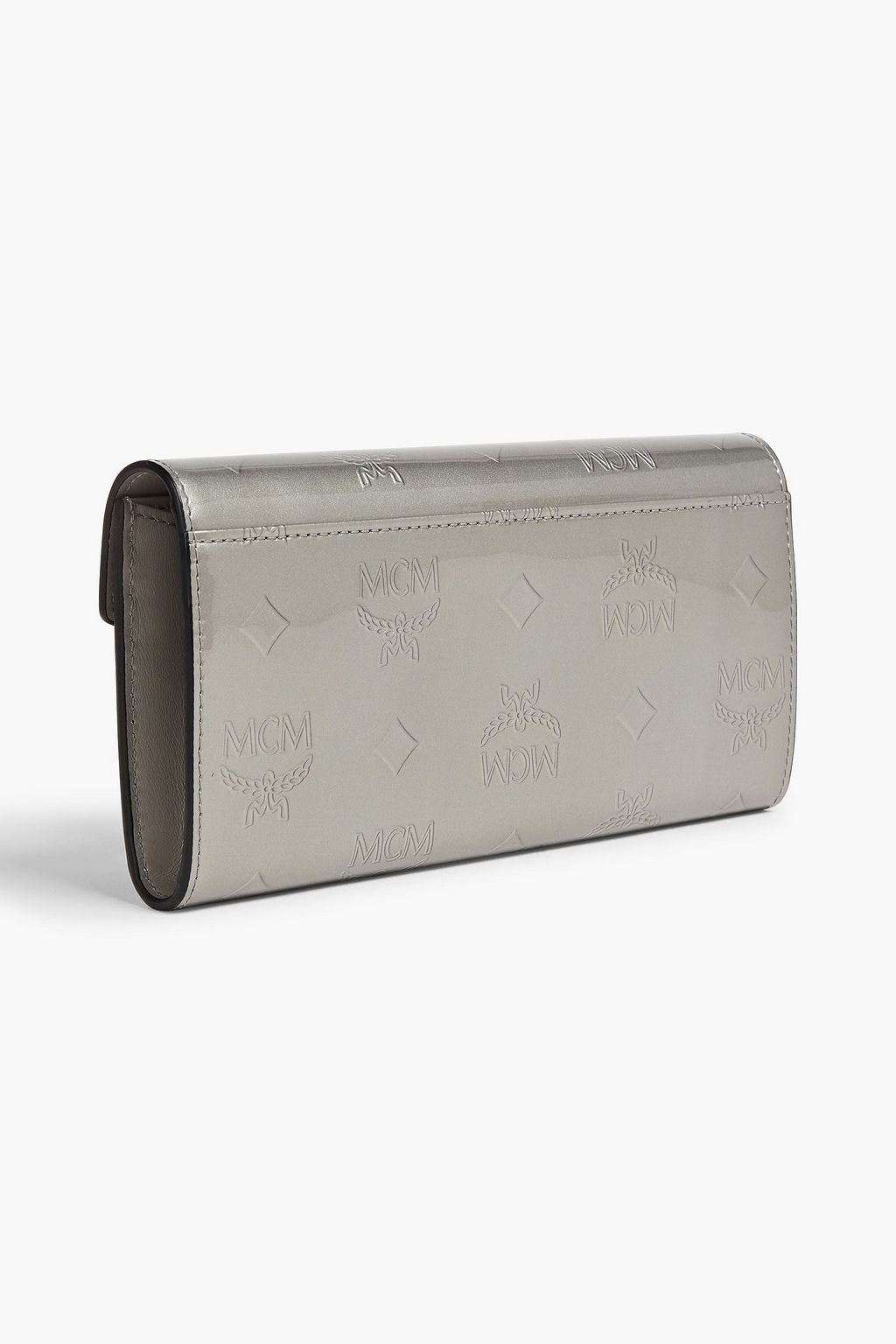 MCM Logo-embossed glossed-leather wallet