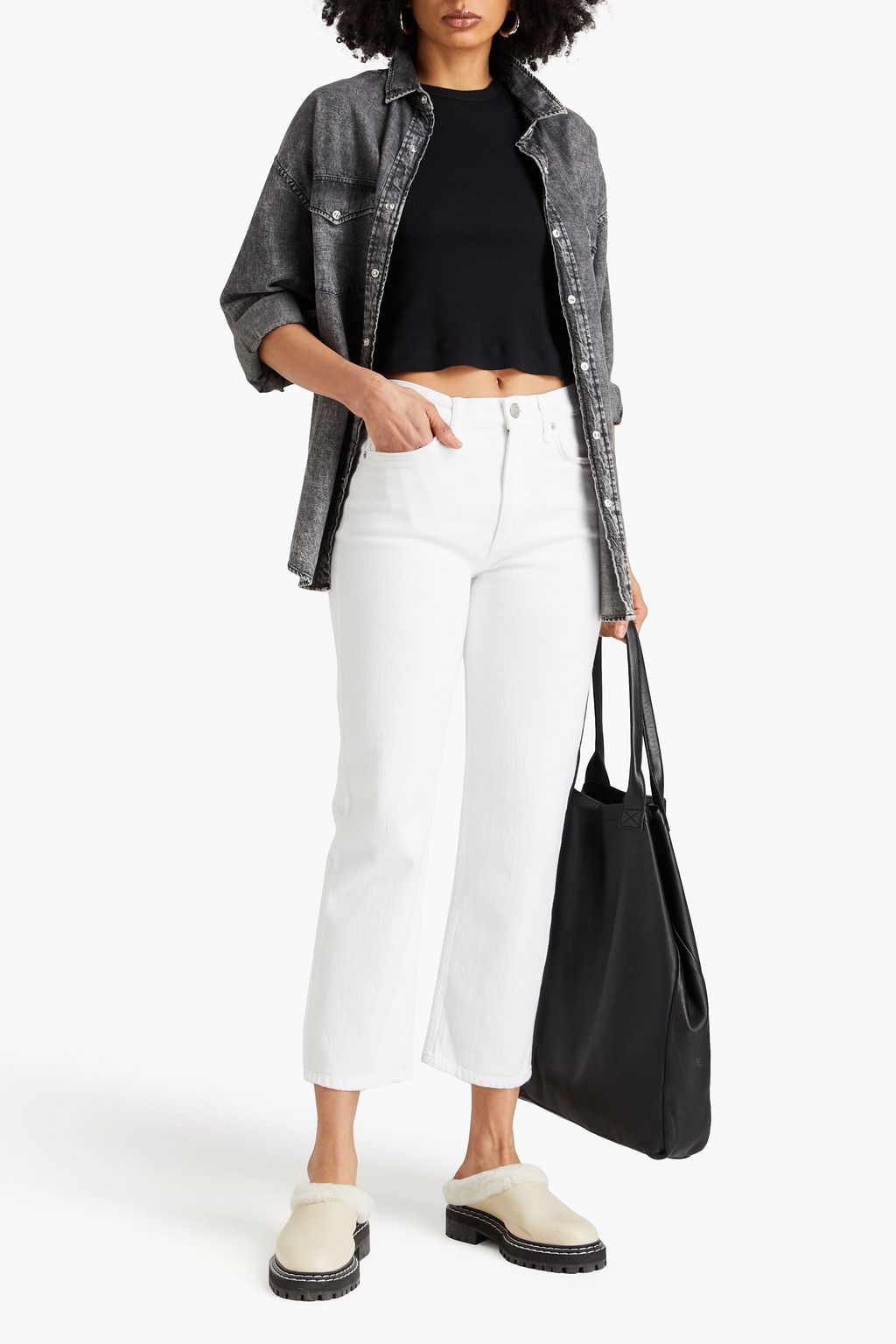 RAG & BONE جينز “هارلو” بأرجل مستقيمة وخصر متوسط الارتفاع
