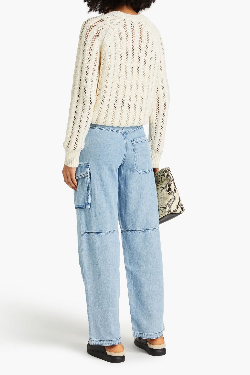 RAG & BONE جينز «نورا» بأرجل واسعة وبخصر عالٍ