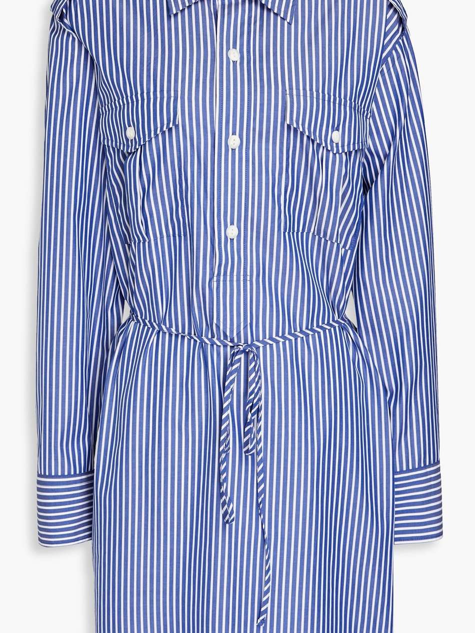 nadine striped poplin mini shirt dress