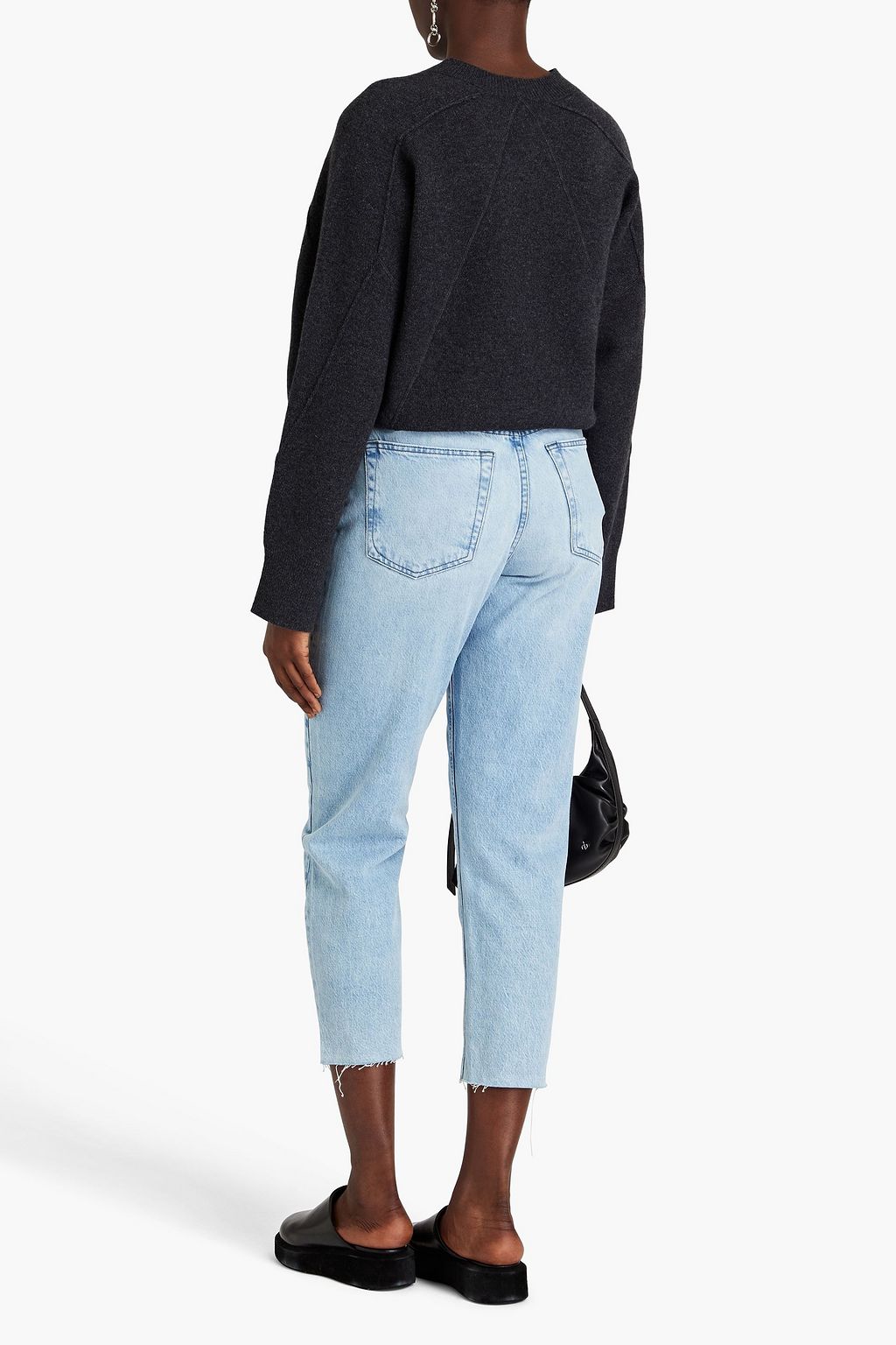 RAG & BONE جينز قصير «أليسا» بخصر عالٍ وقصة تضيق تدريجيًا