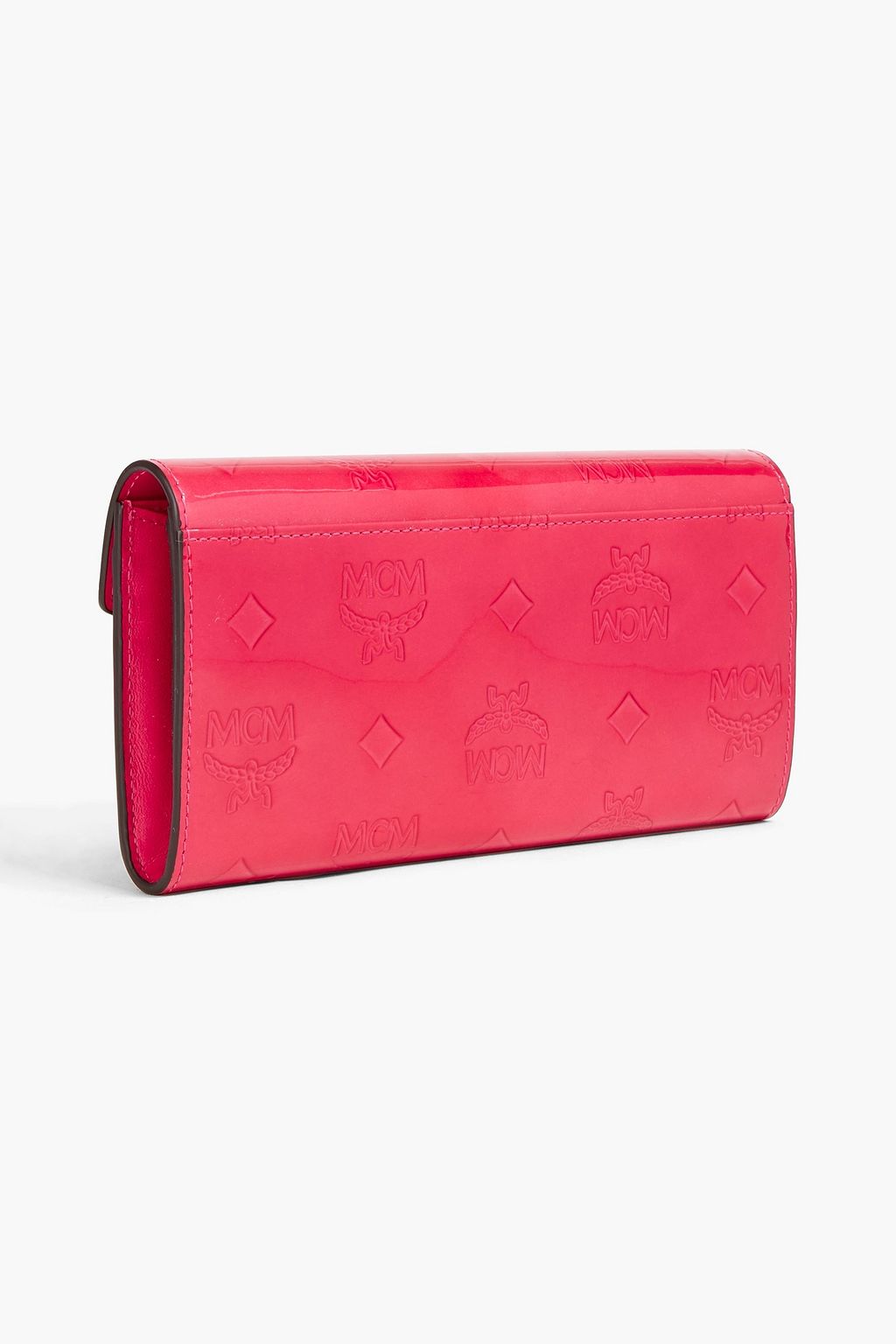 MCM Logo-embossed glossed-leather wallet