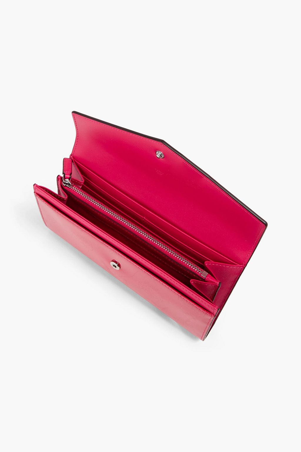MCM Logo-embossed glossed-leather wallet