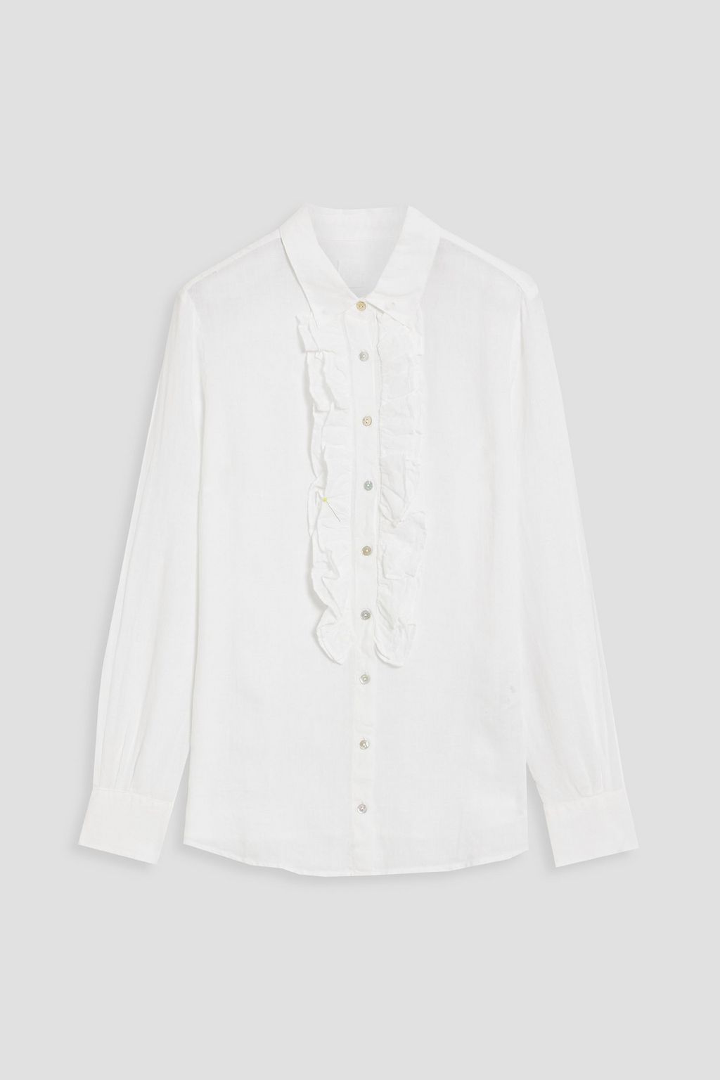 120 LINO Ruffled linen shirt THE