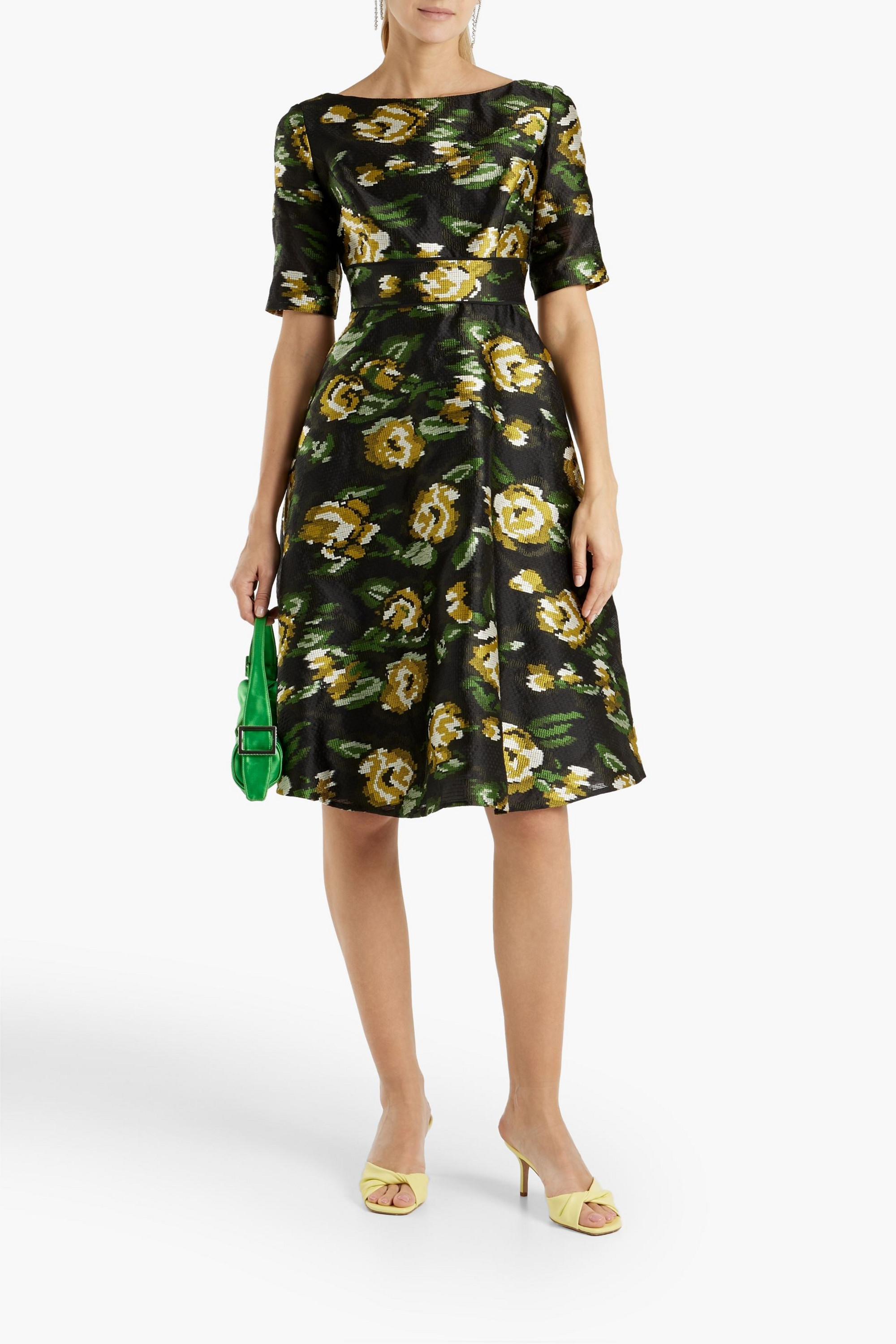 LELA ROSE Fil coupé dress