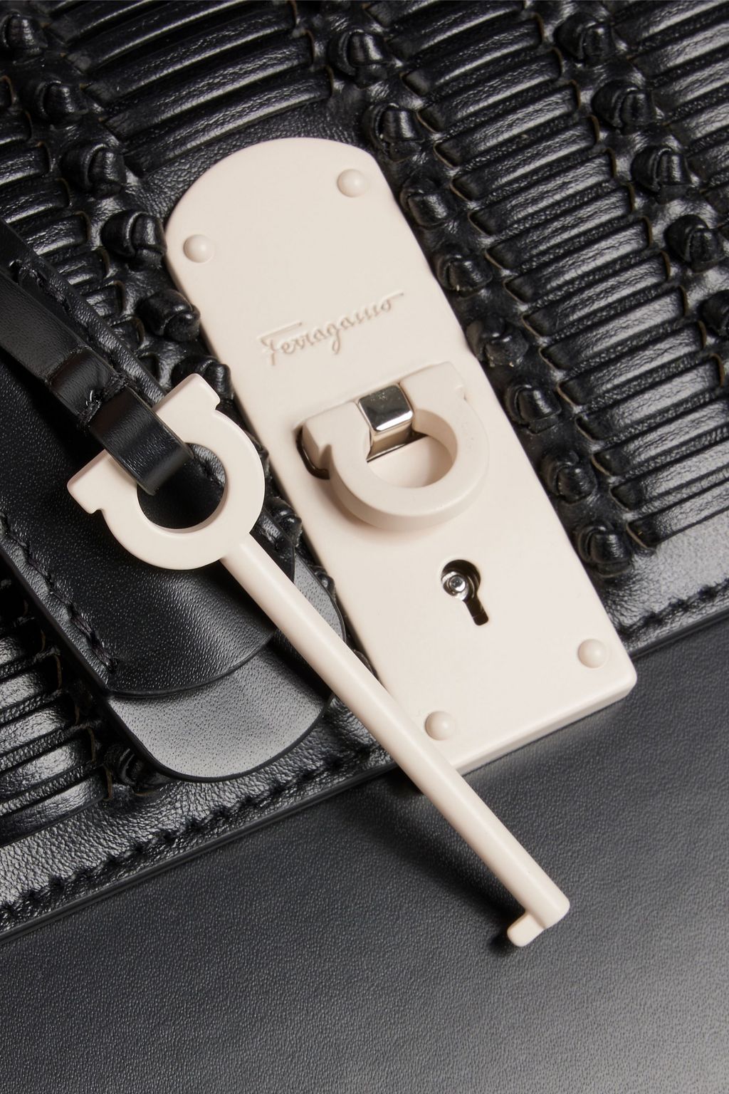 FERRAGAMO Boxyz woven leather tote
