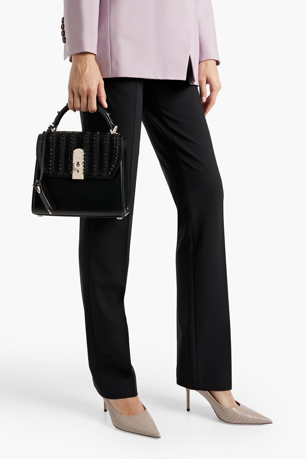 FERRAGAMO Boxyz woven leather tote