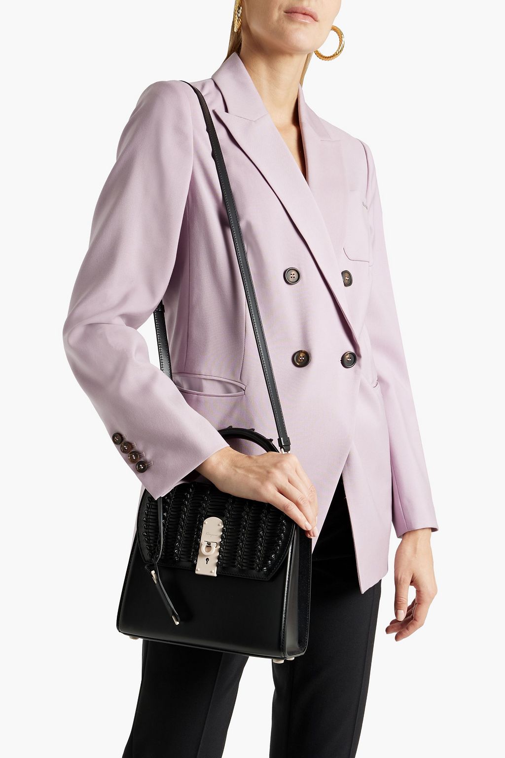 FERRAGAMO Boxyz woven leather tote