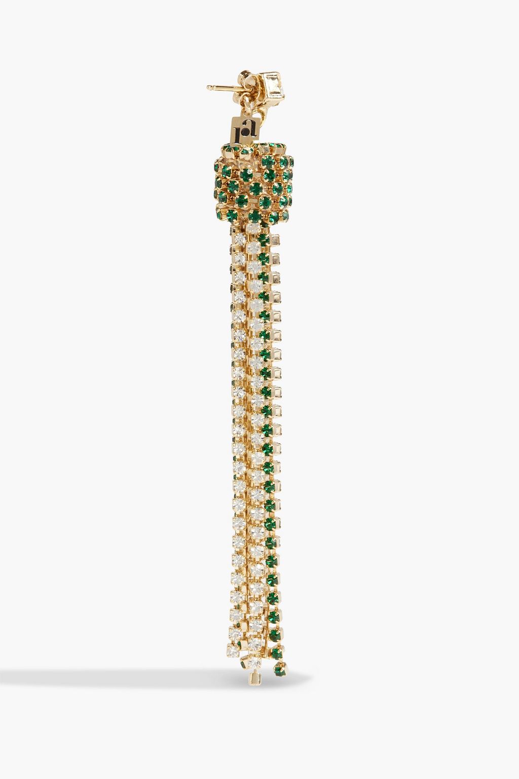 ROSANTICA Tasseled gold-tone crystal earrings