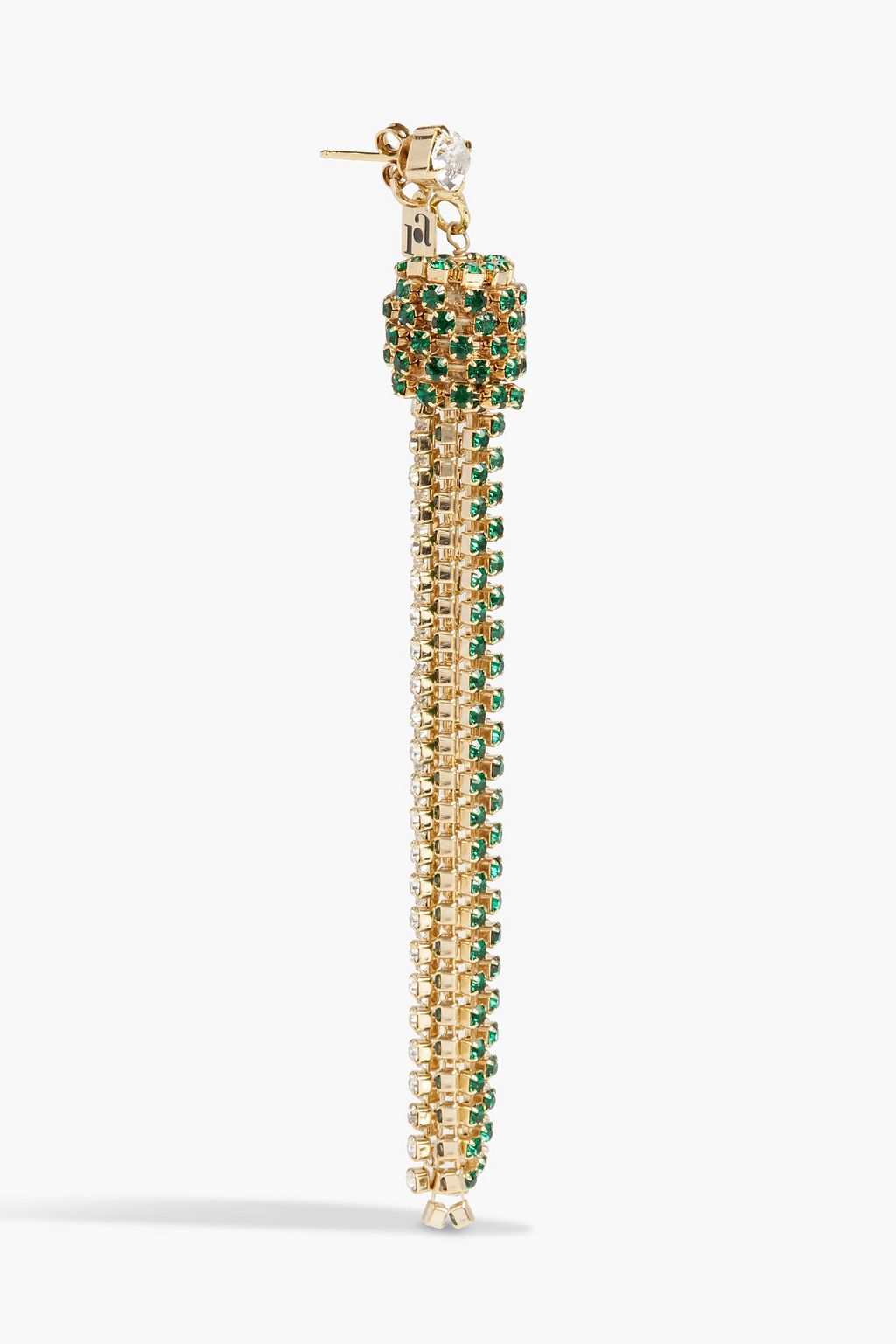 ROSANTICA Tasseled gold-tone crystal earrings