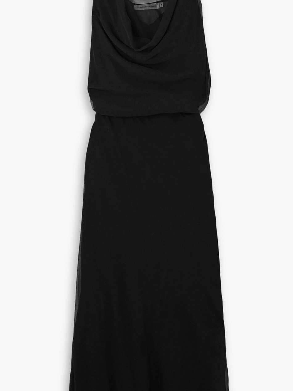 draped silk-georgette maxi dress