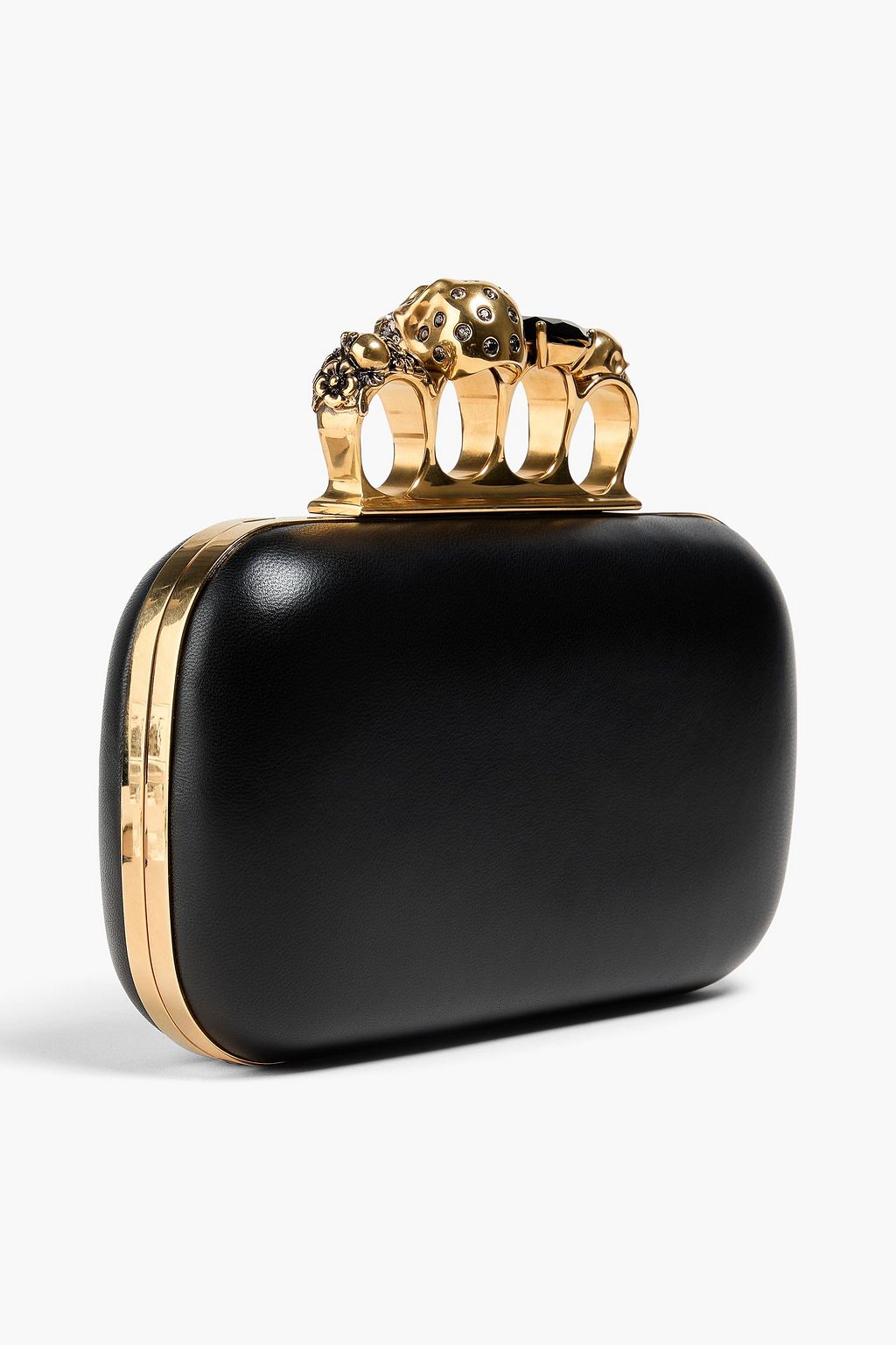 MCQUEEN Embellished leather clutch