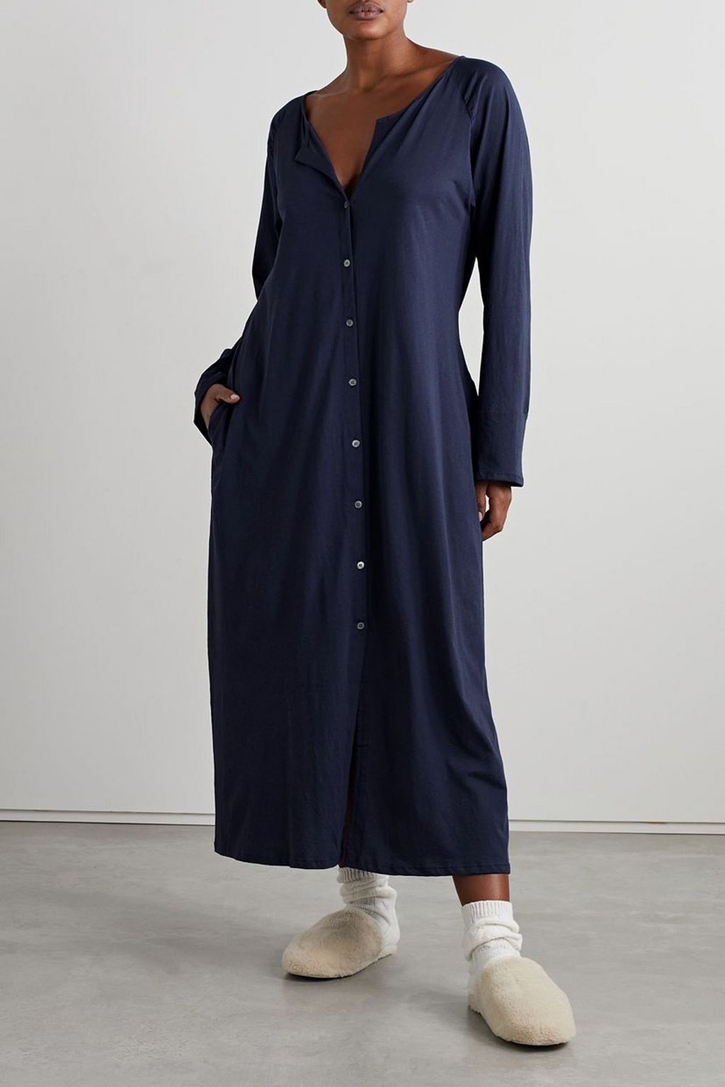 SKIN Antonia Pima cotton-jersey maxi dress