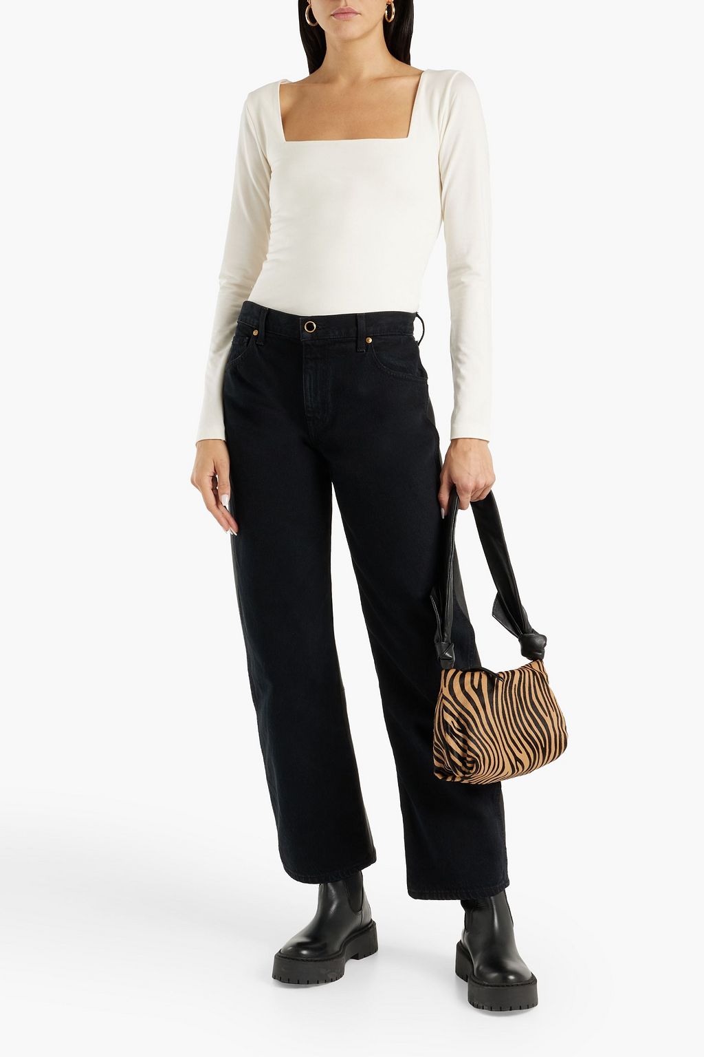 RE/DONE Stretch-Tencel jersey top