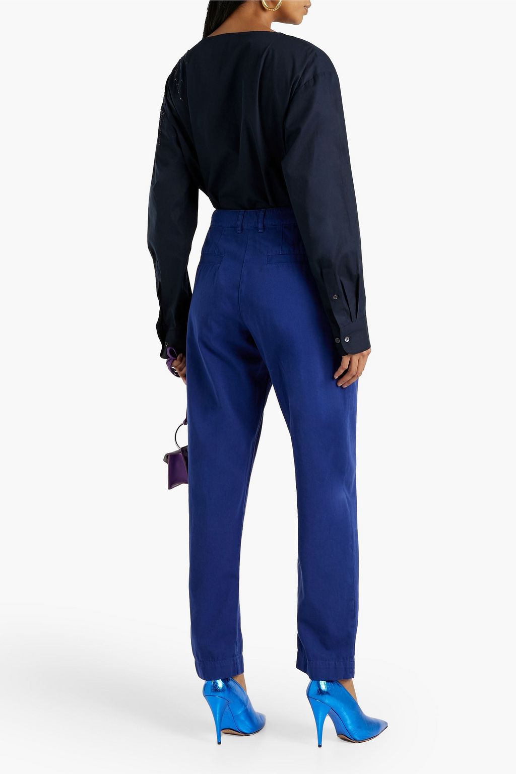 DRIES VAN NOTEN Cottontwill tapered pants THE