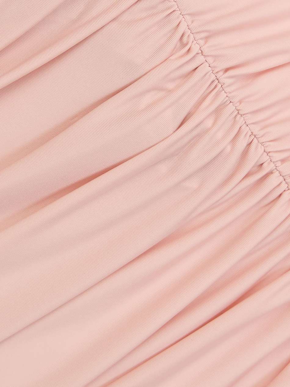 ruched stretch-jesey midi dress
