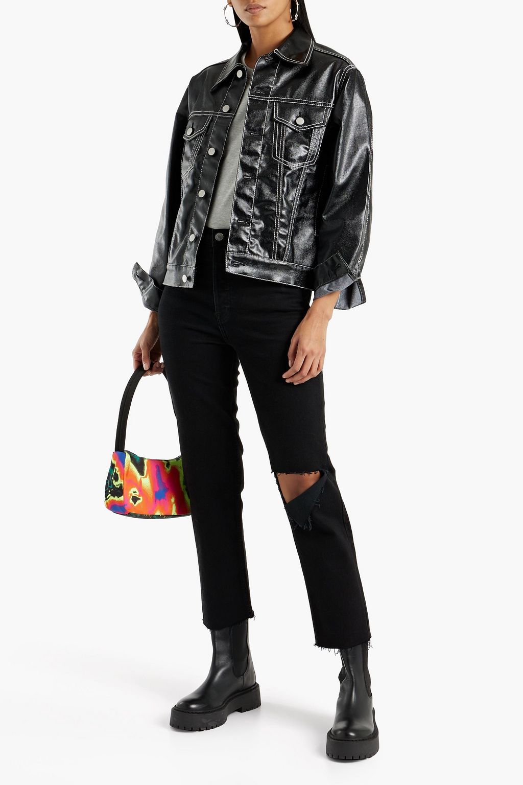 RE/DONE Cropped high-rise straight-leg jeans