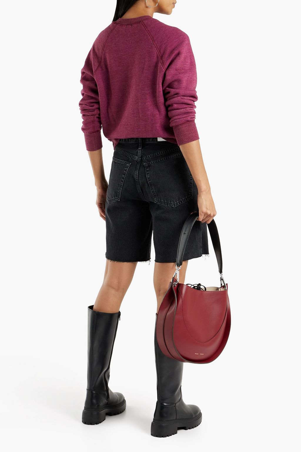 RE/DONE BY HANES Mélange fleece sweatshirt