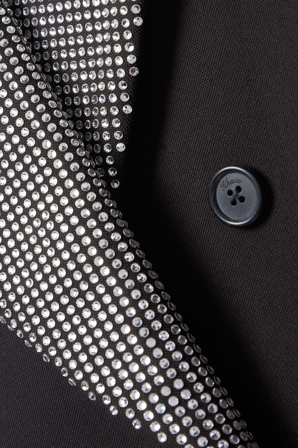 KHAITE Balton crystal-embellished wool-blend blazer