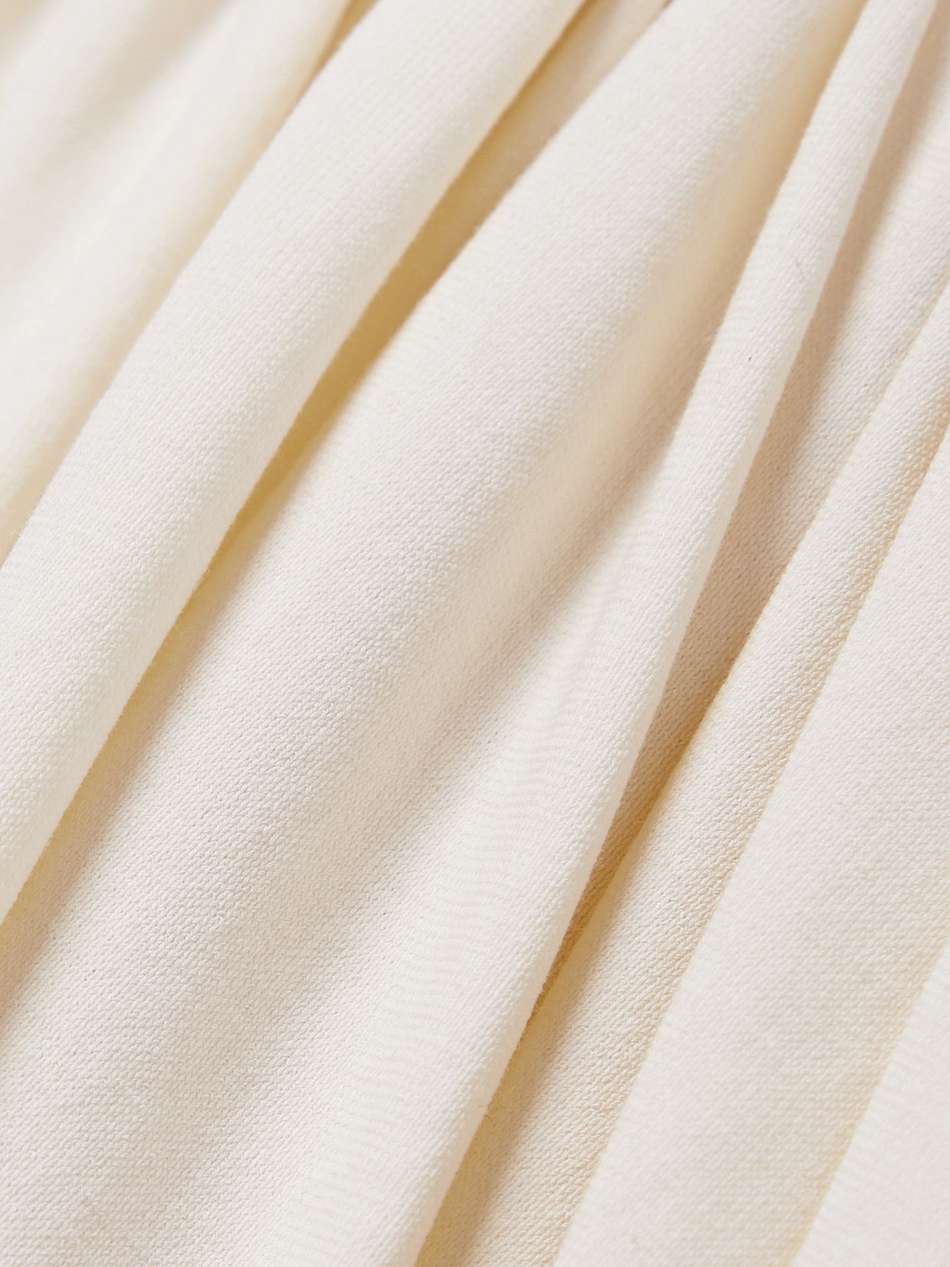 marsden pleated cotton-blend jersey midi dress