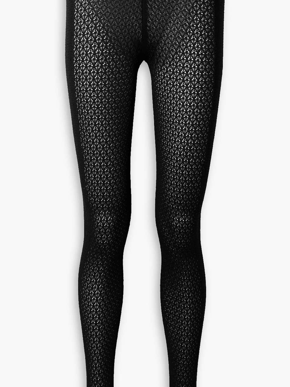 nepala crochet-knit stirrup leggings