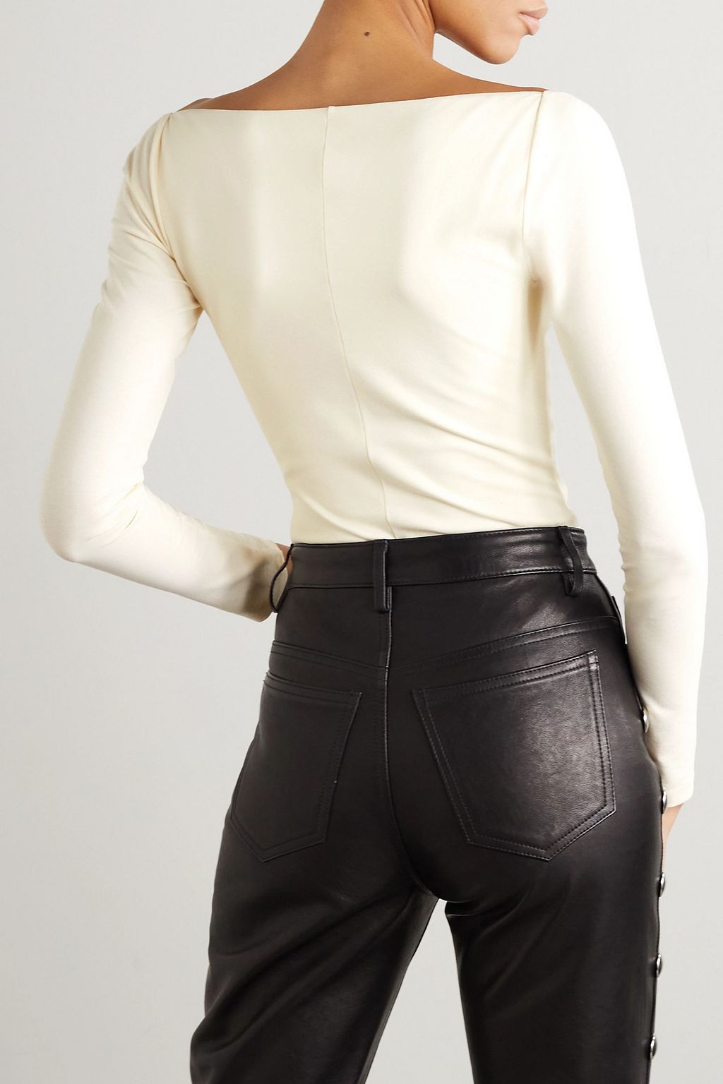 KHAITE Mara stretch-cotton jersey thong bodysuit