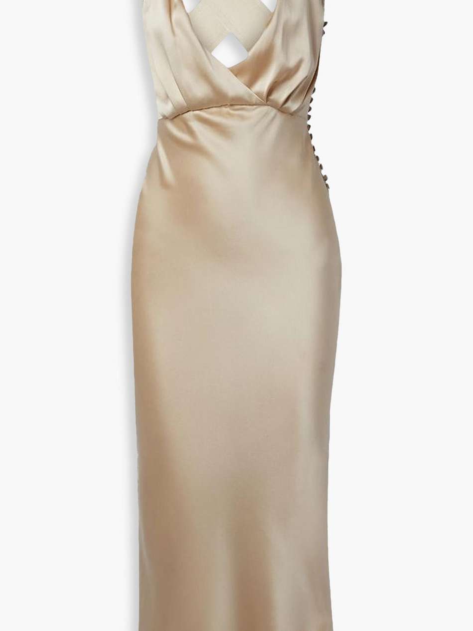 milo silk-satin midi dress