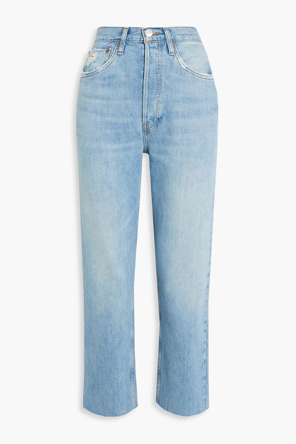 Express bemærkede ikke Opdater RE/DONE 70s cropped distressed high-rise straight-leg jeans | Sale up to  70% off | THE OUTNET