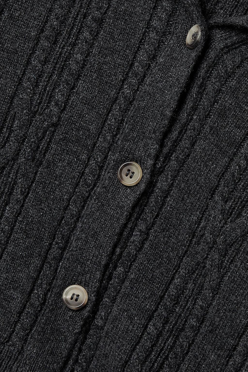 KHAITE Alaska cropped cable-knit cashmere cardigan