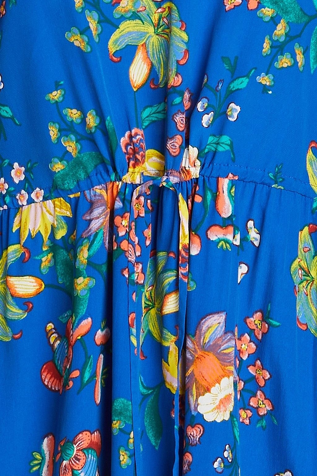 DIANE VON FURSTENBERG فستان متوسط الطول من حرير صيني مزين بطبعة الأزهار