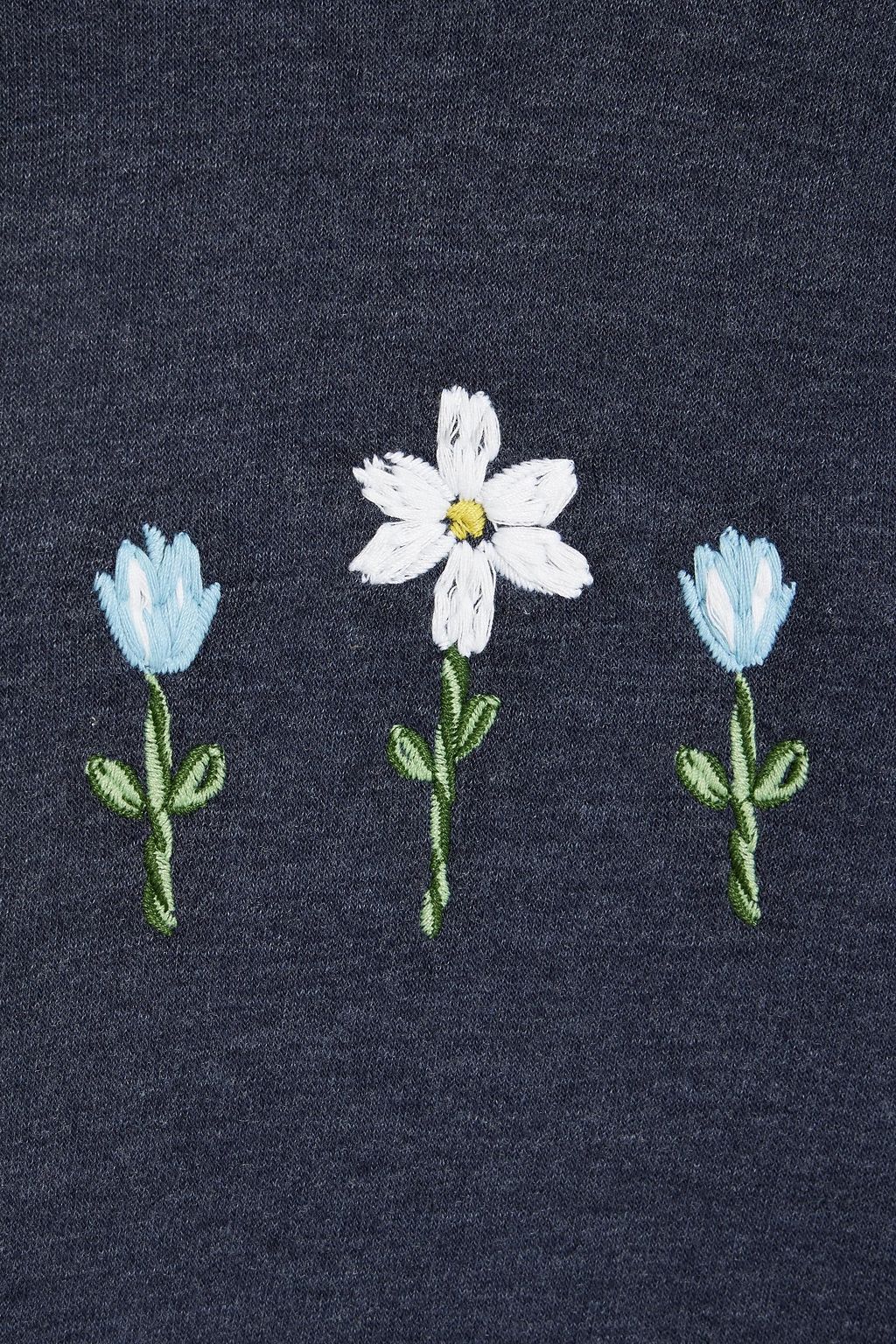 RE/DONE Cropped cotton-fleece sweatshirt