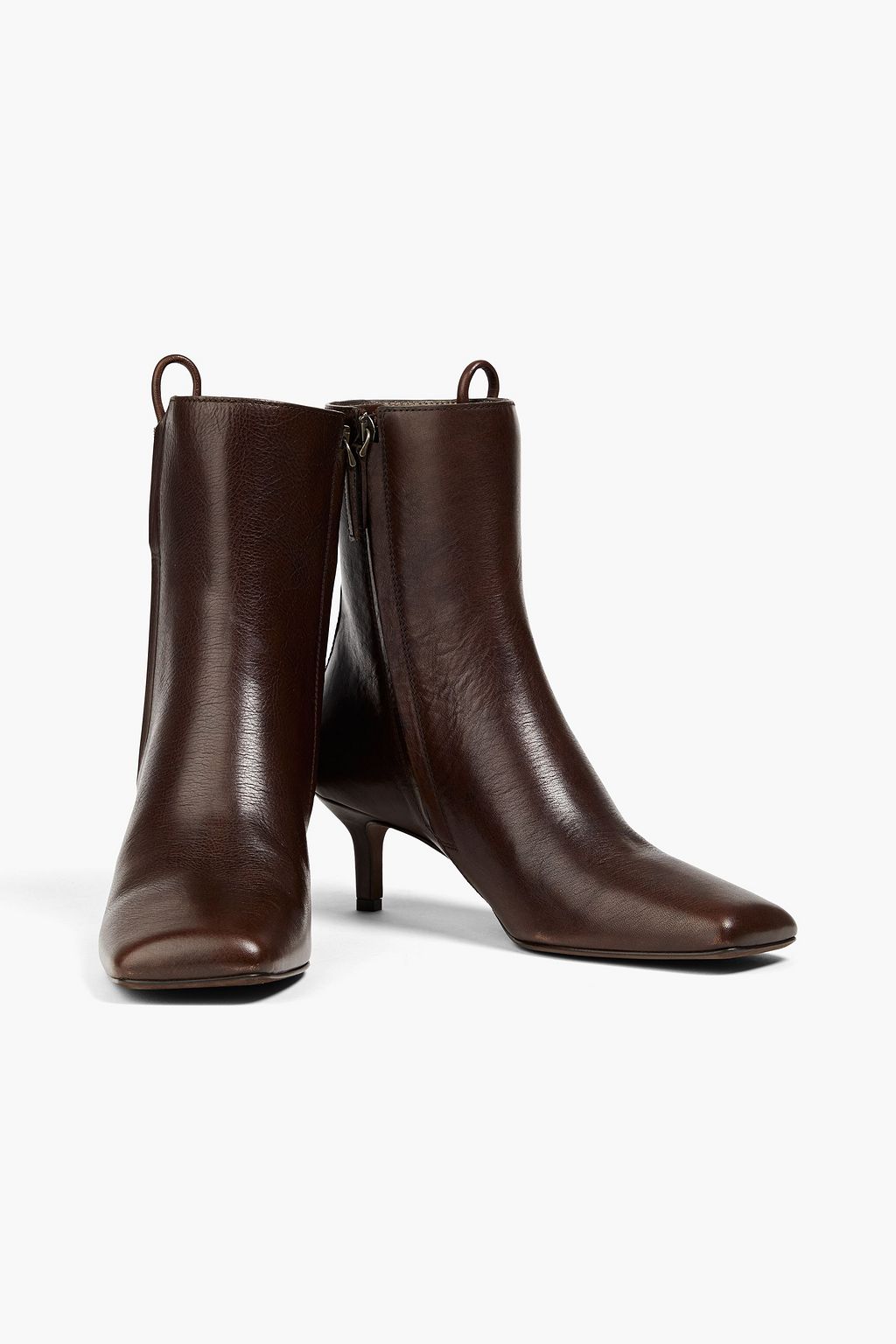 BRUNELLO CUCINELLI Ankle Boots aus Leder mit Zierperlen