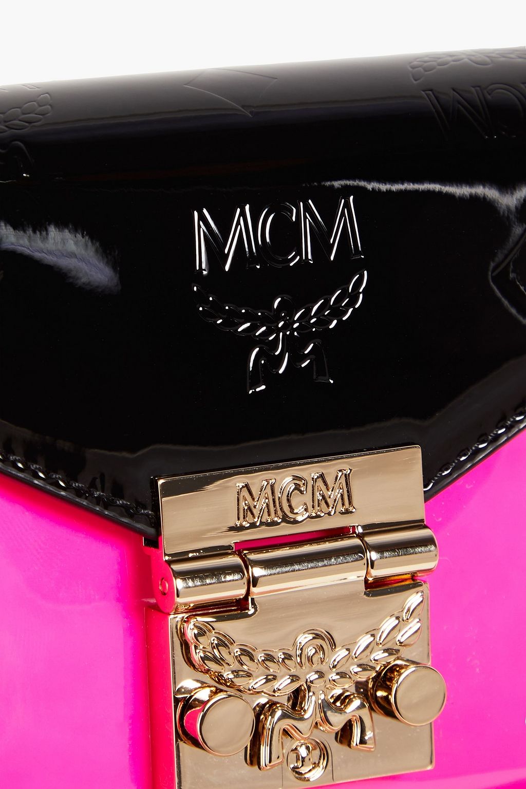 MCM Neon patent-leather wallet