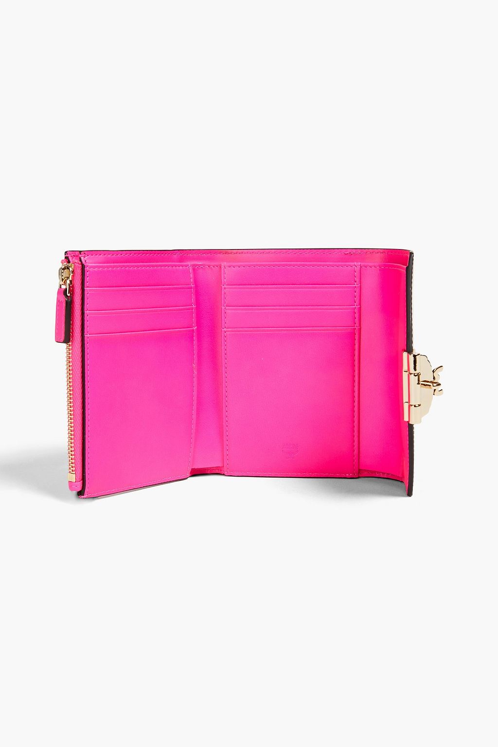 MCM Neon patent-leather wallet