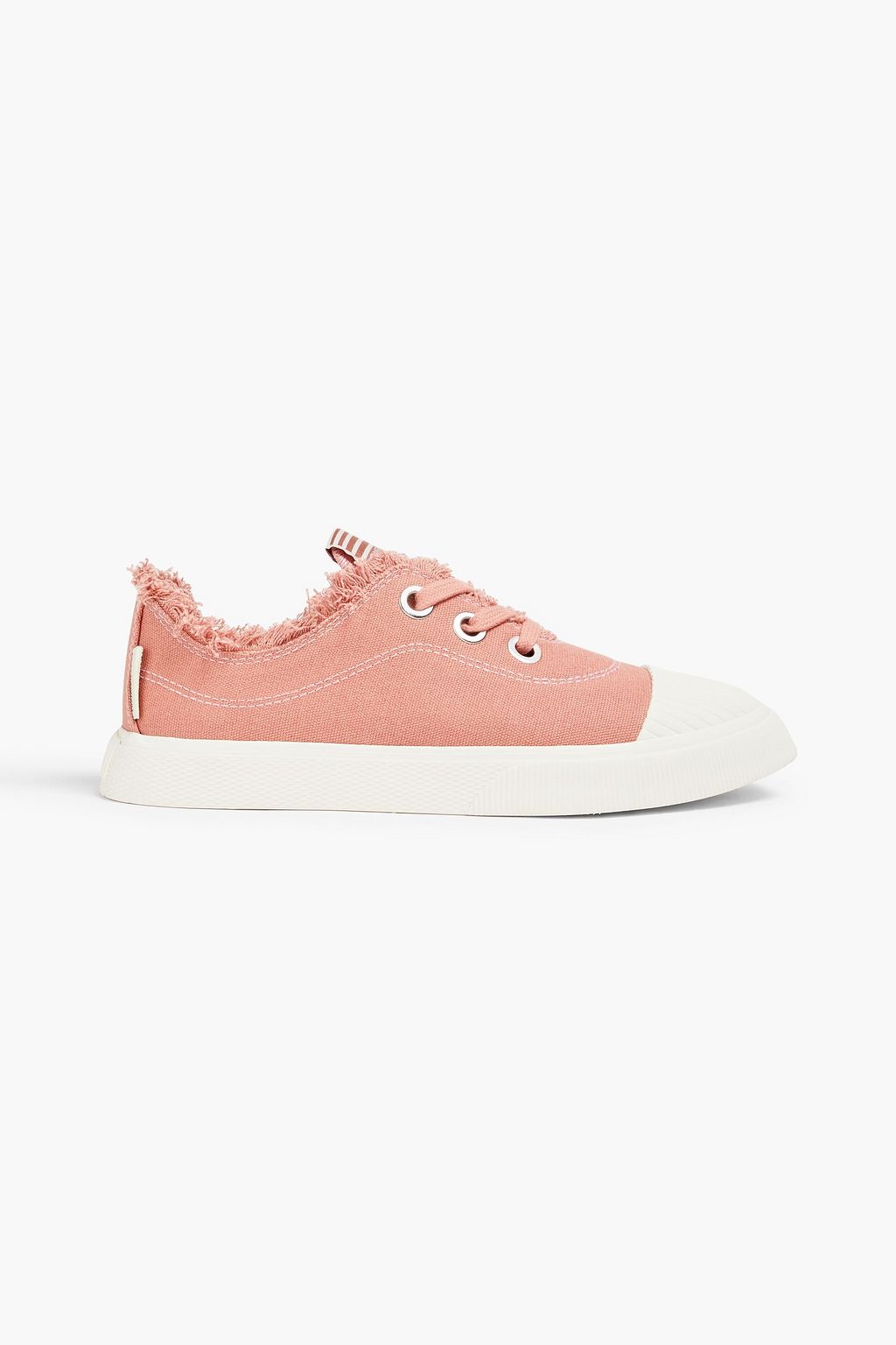 ZIMMERMANN Frayed canvas sneakers | THE OUTNET