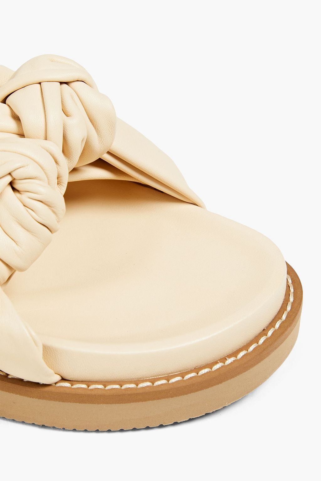 JOSEPH Big Knot leather slides