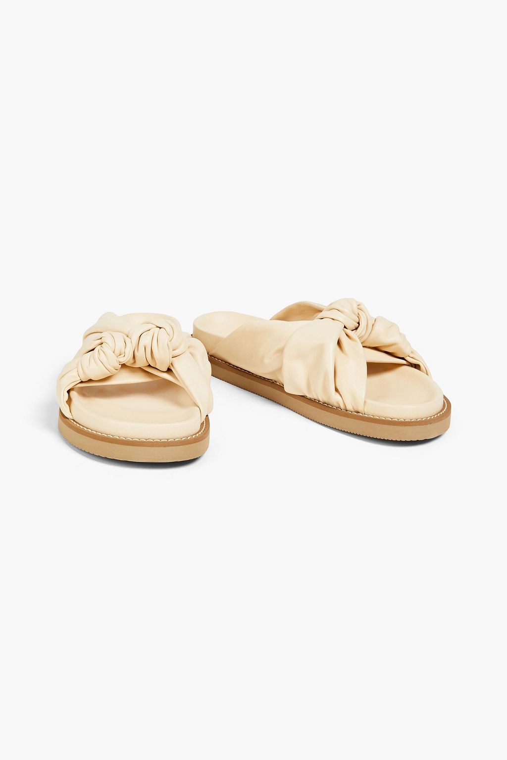 JOSEPH Big Knot leather slides