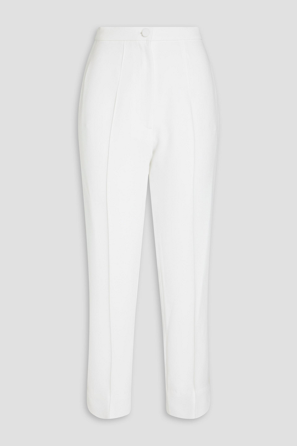 Catherine Deane Milani Cropped Stretch-crepe Straight-leg Pants In White