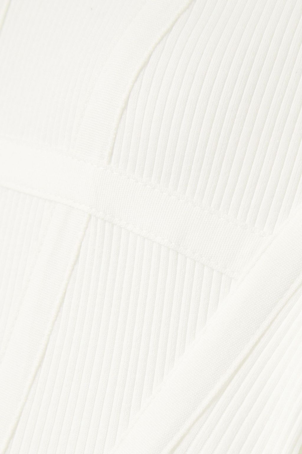 DION LEE Combat canvas-trimmed ribbed stretch-cotton tank