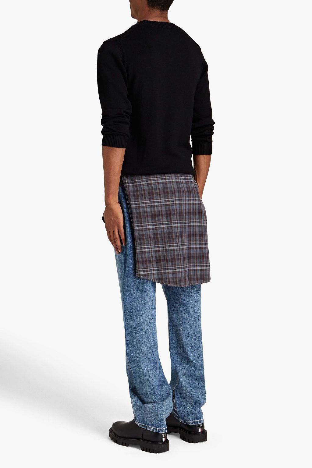 WOOLRICH Appliquéd mélange wool sweater