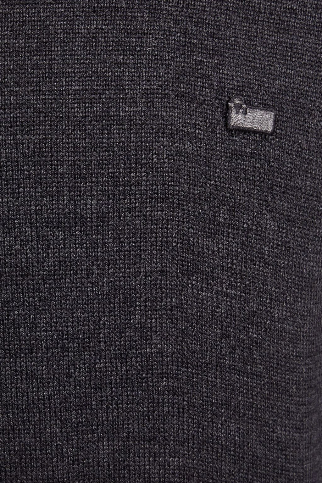 WOOLRICH Appliquéd mélange wool sweater