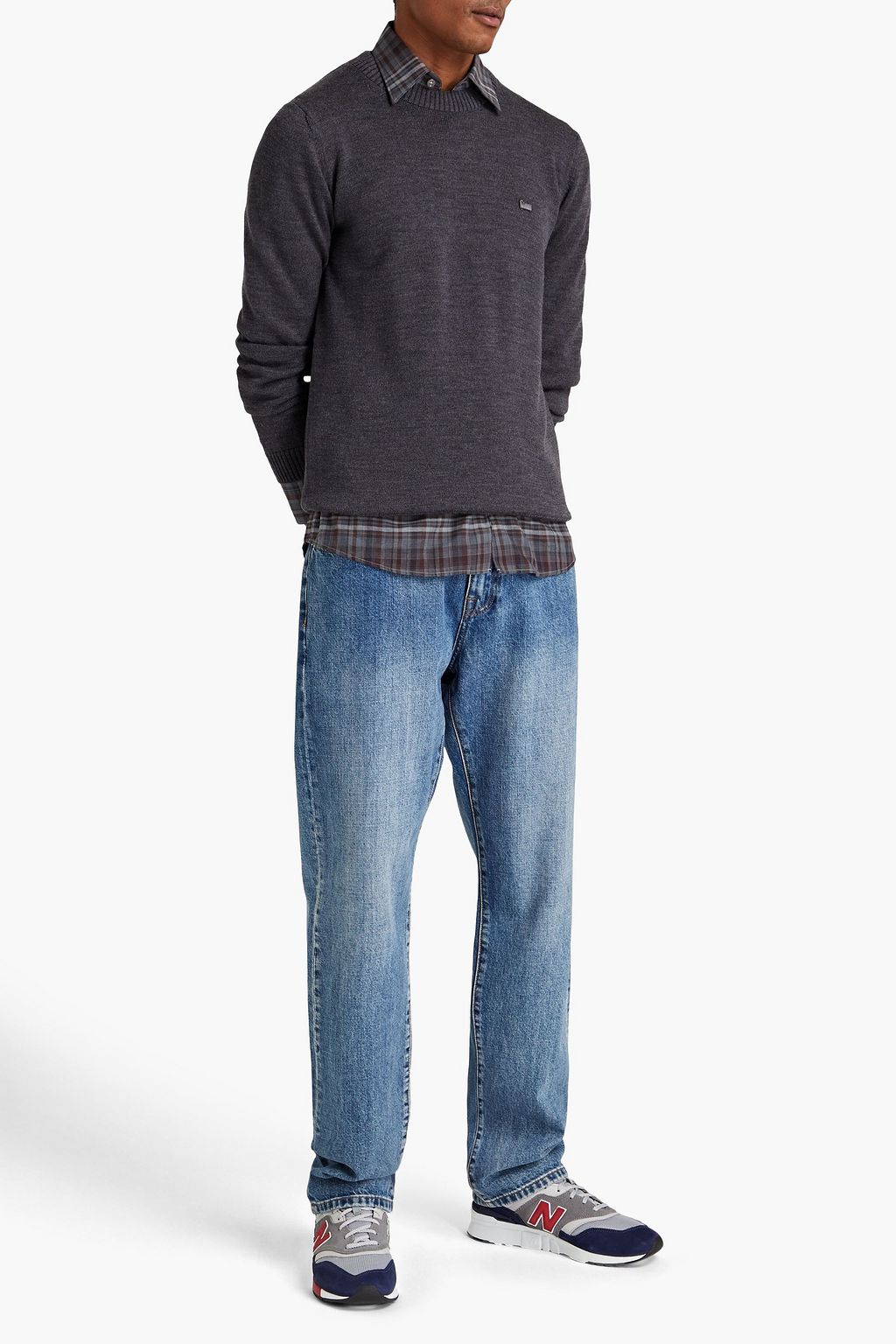 WOOLRICH Appliquéd mélange wool sweater