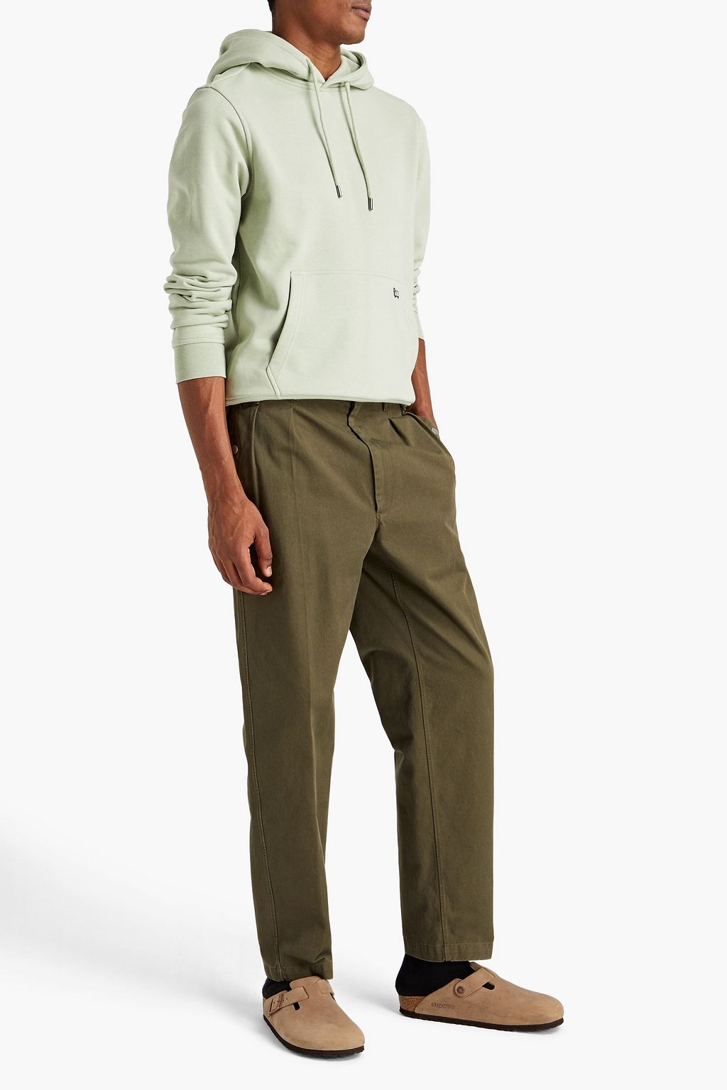 WOOLRICH French cotton-blend terry hoodie
