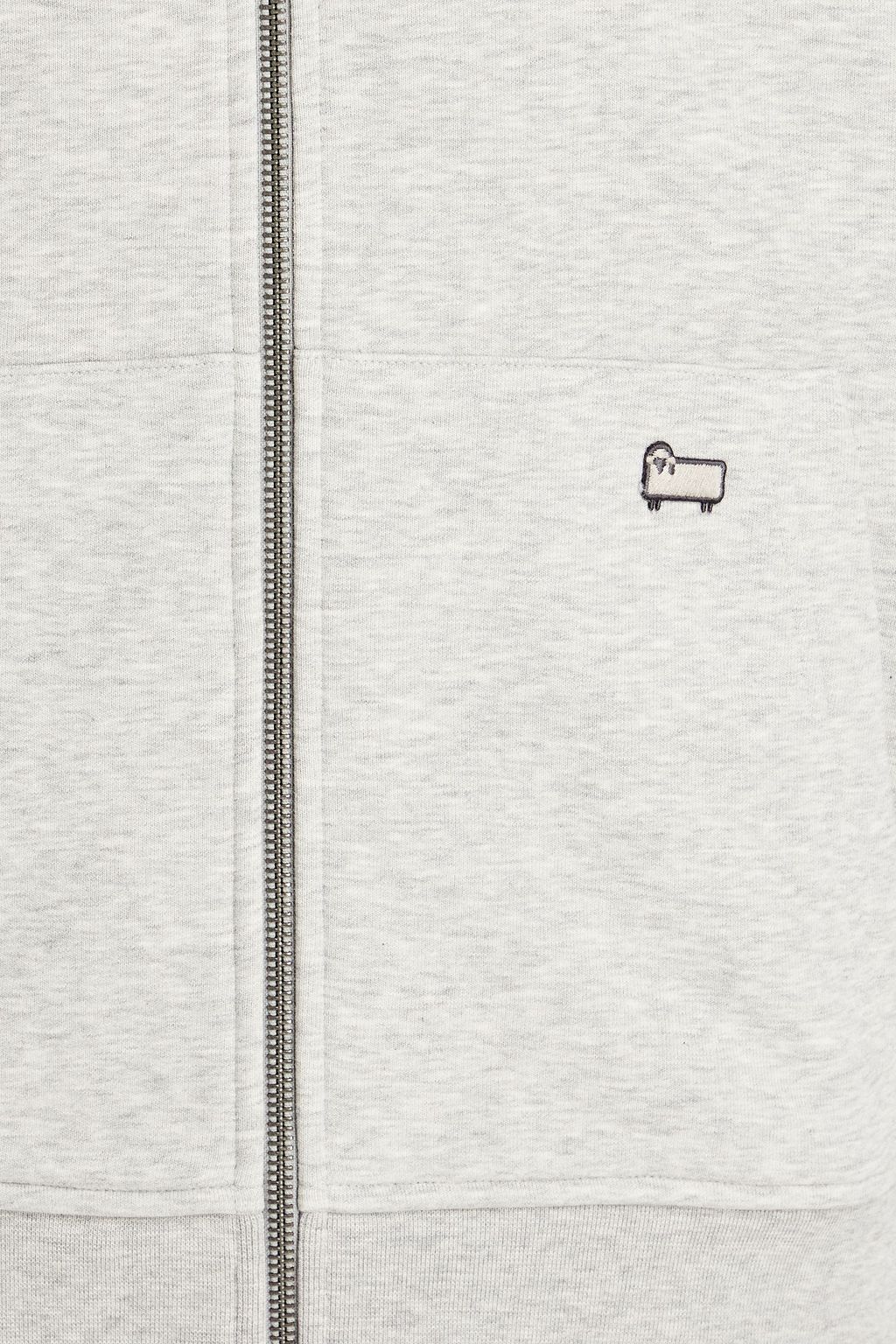WOOLRICH Embroidered French cotton-blend terry zip-up hoodie