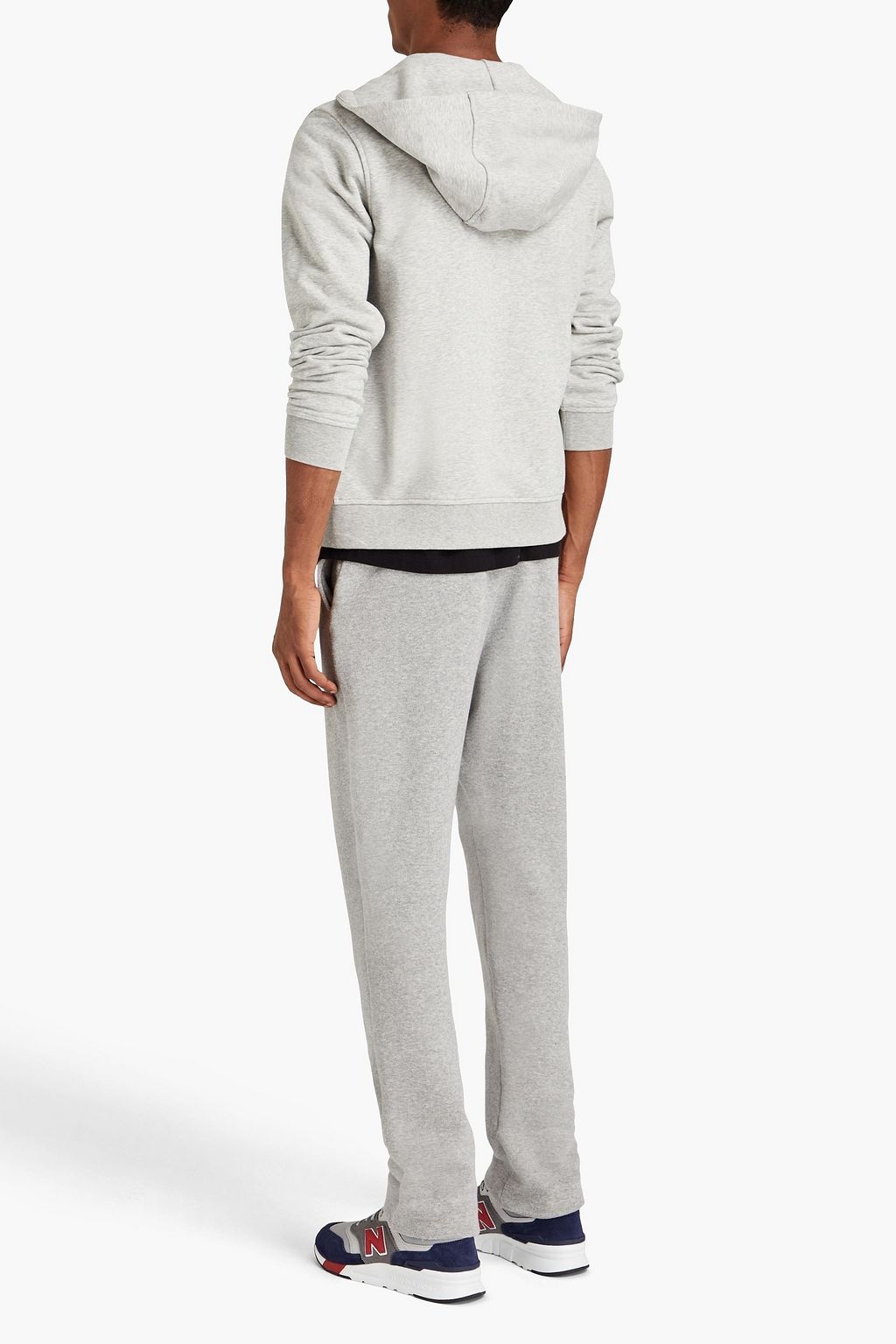 WOOLRICH Embroidered French cotton-blend terry zip-up hoodie